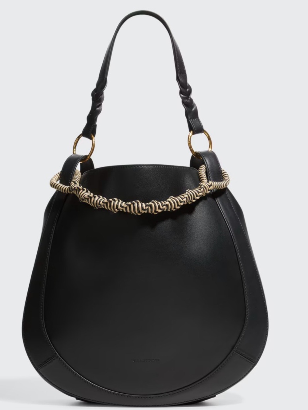 Ulla Johnson Georgia Black handbag with twist rope detail